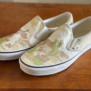 Vans Men's Classic Slip On Desert Vibes Oatmeal True White Shoes Size 12 NIB